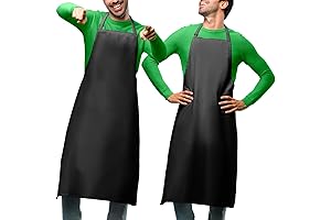 GREEN LIFESTYLE Waterproof Apron for Dishwashing and Lab (Black)