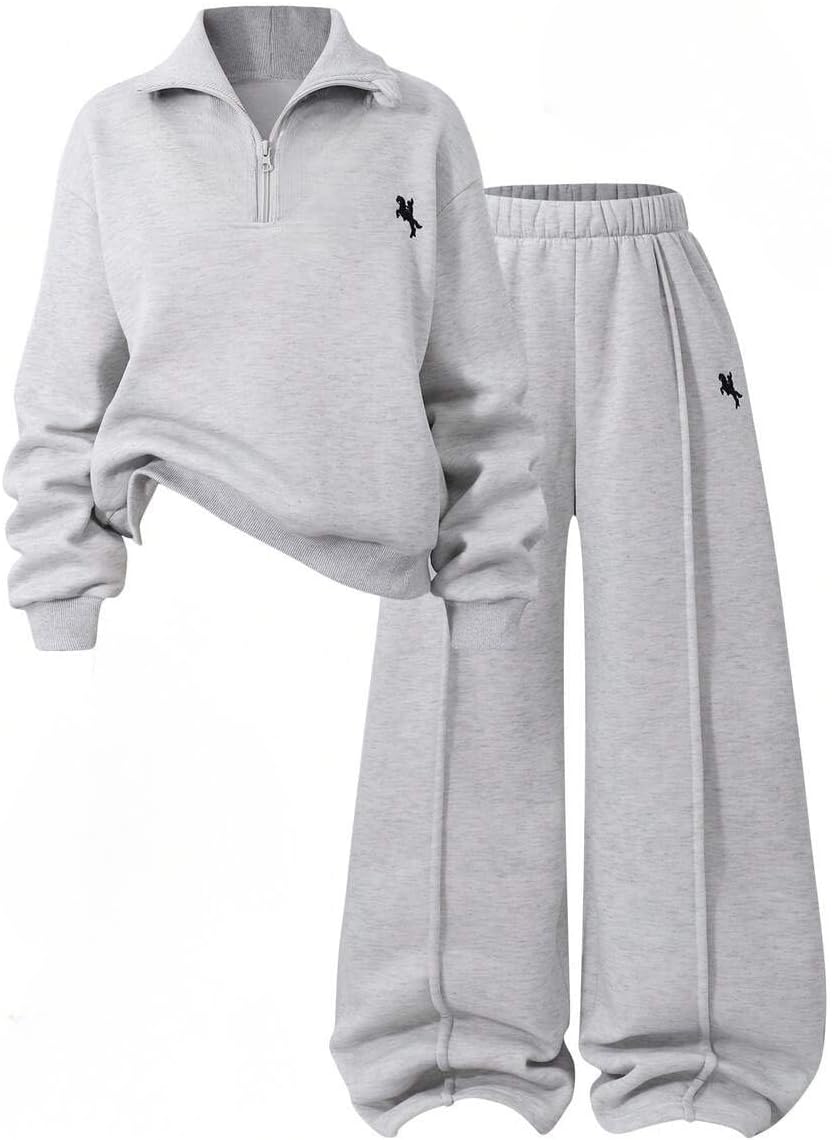 Teen Girls Clothes Casual Stand Collar Letter Print Sweatshirt Long Pants Fall 2 Piece Outfits Set for 7-14T