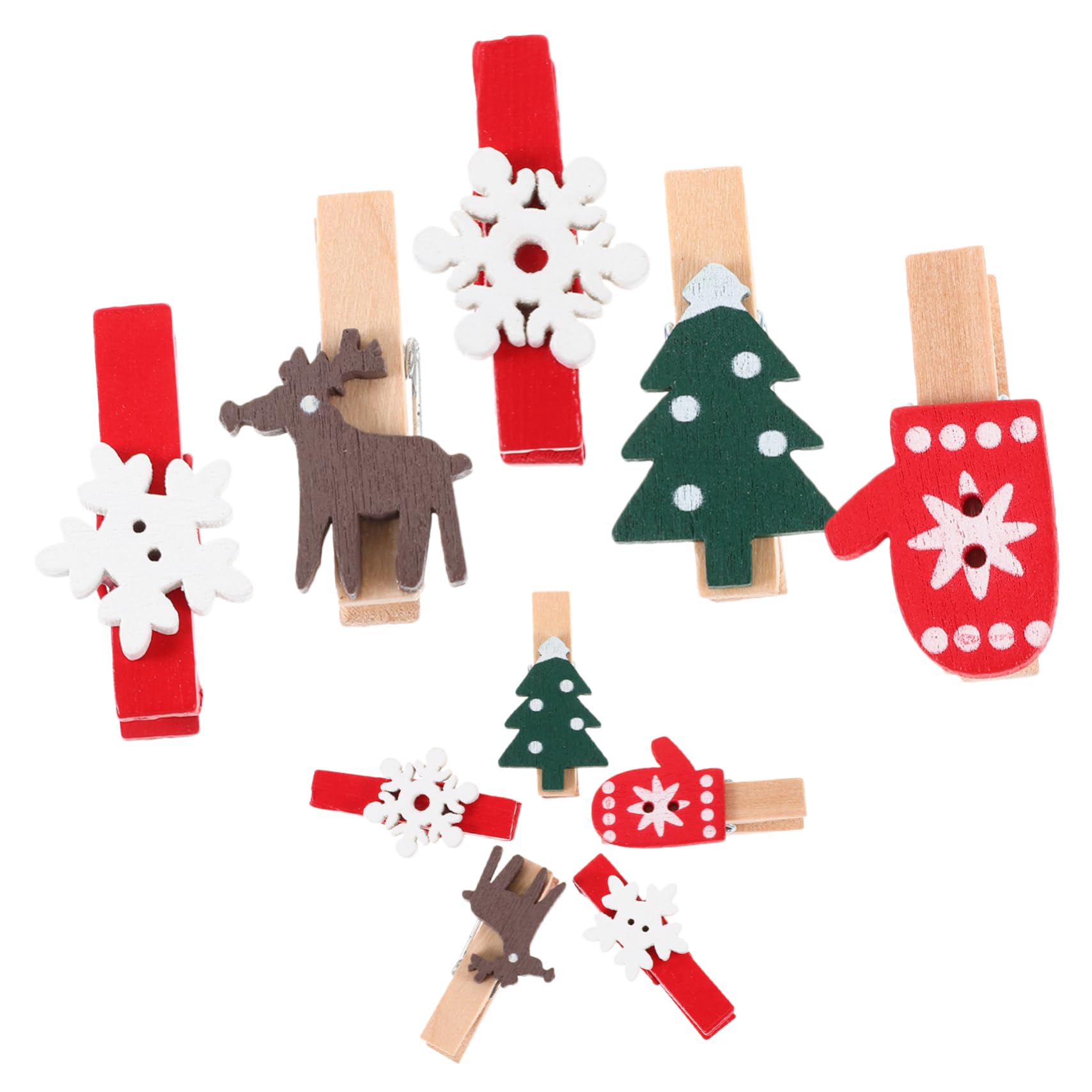 PRETYZOOM 625 STK Cartoon-fotohalter Mini-weihnachtswäscheklammern Mini-wäscheklammer Für Foto Weihnachts-mini-fotoclips Cartoon-fotoclips Weihnachts-memo-Clips Eisen