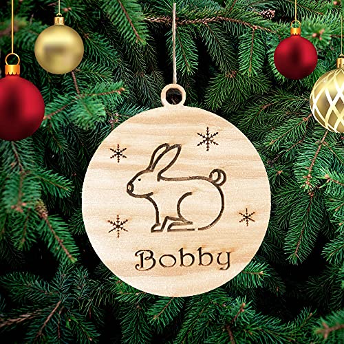 Pet-Jos Personalisierte Hase Christbaumschmuck Weihnachtsbaumschmuck...