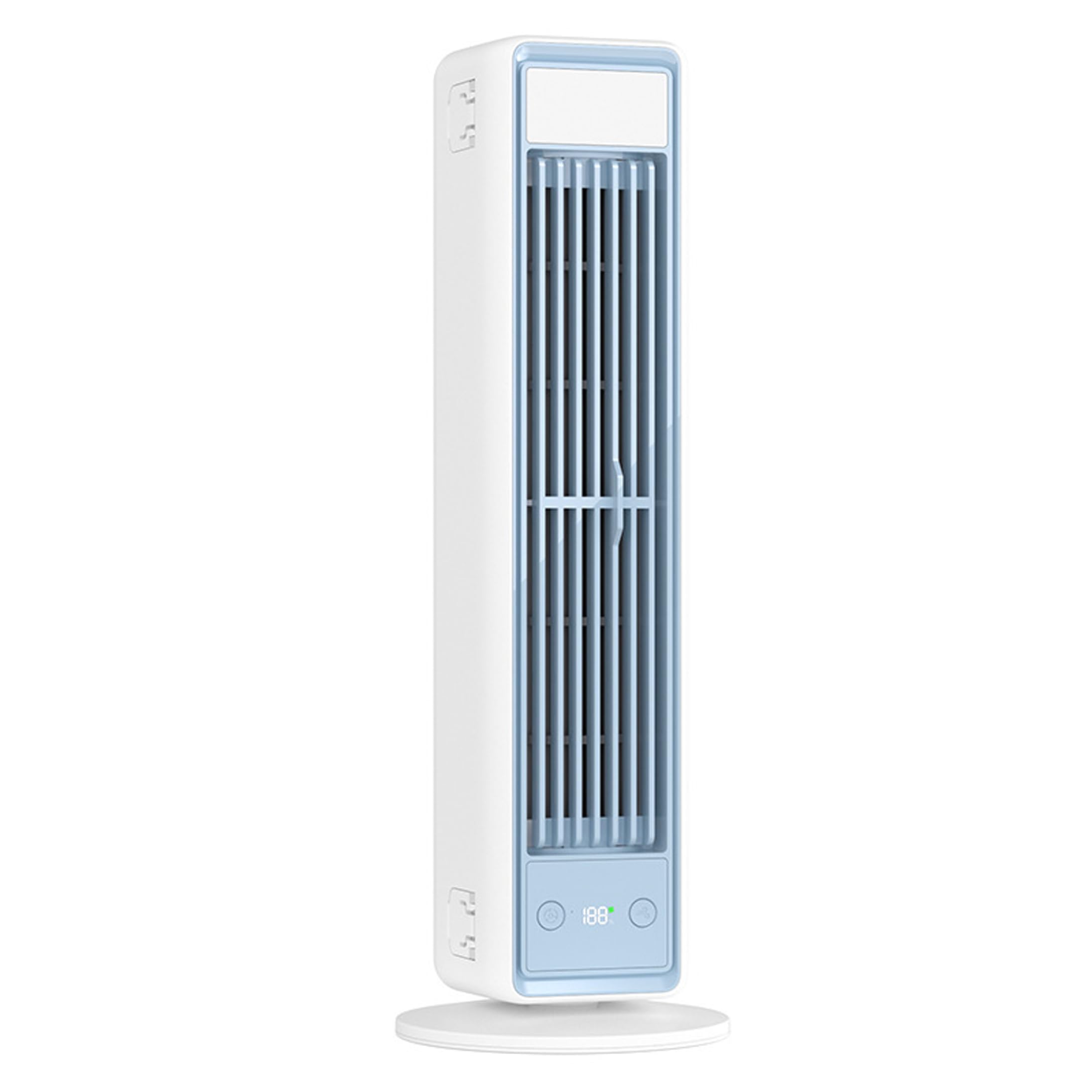 Aire acondicionado portátil pequeño: torre sin aspas con ventilador de CA de 3600 mah con control remoto, soporte/escritorio/montaje en pared 3 en 1, funcionamiento silencioso, 5 velocidades par