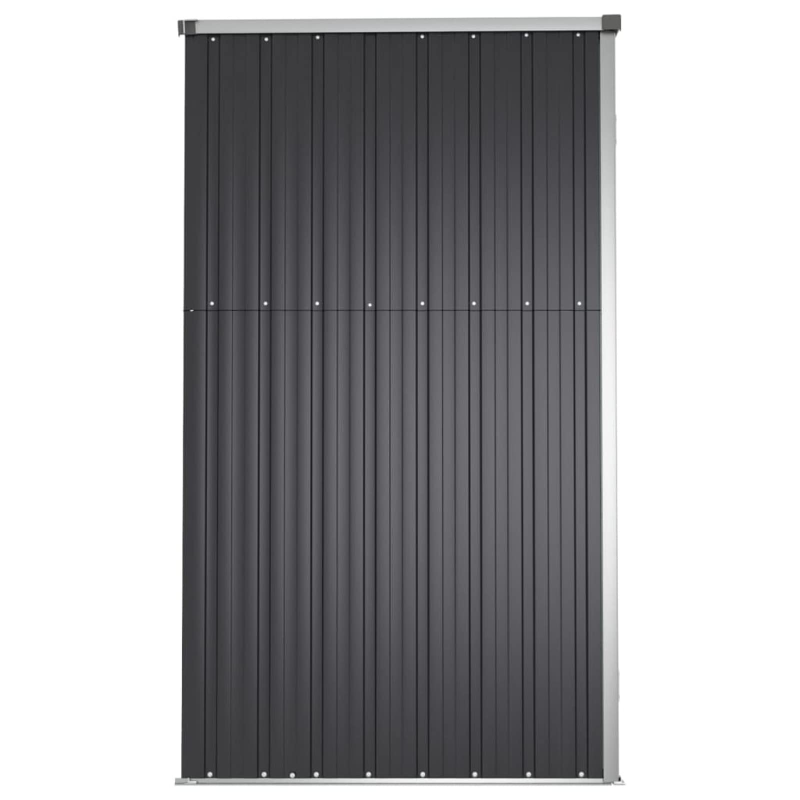 Gartenhaus aus Metall – Wasserdichter Lagerschuppen für Werkzeug, Rasenmäher, Brennholz & Mülltonnen – Langlebige Gartenlagerung Anthrazit 225 x 89 x 161 cm