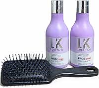 Kit Shampoo Antifrizz LK+ Condicionador Antifrizz, Frizz Zero + Escova Almofada– Para Cabelos com Frizz, Secos, Com Progressiva ou Luzes