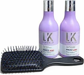 Kit Shampoo Antifrizz LK+ Condicionador Antifrizz, Frizz Zero + Escova Almofada– Para Cabelos com Frizz, Secos, Com Progressiva ou Luzes