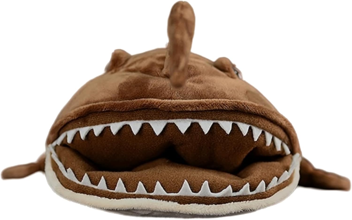 Realistic Anglerfish Plush, Large Deep Sea Fish Stuffed Animal, Soft Marine Life Monkfish Stuffed Animals Plushie Pillows Home Decor 12''