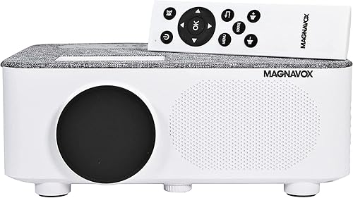 Magnavox Proyector de cine en casa MP603 con tecnología inalámbrica Bluetooth y altavoz de maleta | Compatible con pantalla de 1080p y 160 pulgadas