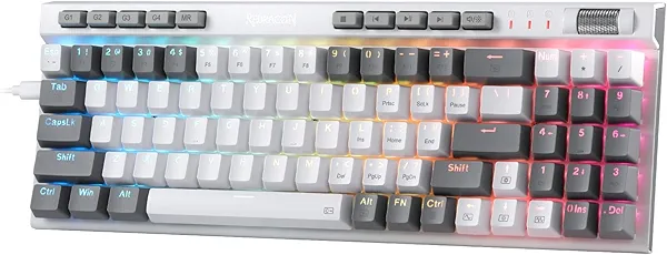 Redragon K655 75% RGB Wired Mechanical Gaming Keyboard, 78 Keys Hot-Swap Mechanical Keyboard w/Aluminum Cover Board, Upgraded Socket and Onboard Macro/Media Keys, Quiet Linear Red Switch