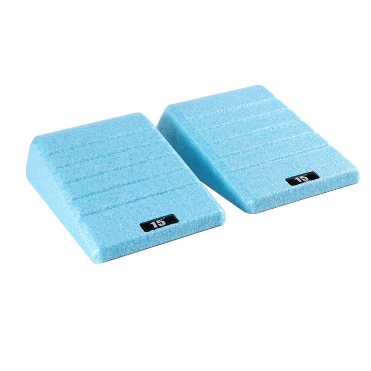 15-Degree Soft Wedge with Ribbed Surface Non-Slip Exercise Wedge Lightweight Calf Stretch Board Portable for Athletes, Runners, Home Gym, Physical Rehabilitation, Light Blue-image-43