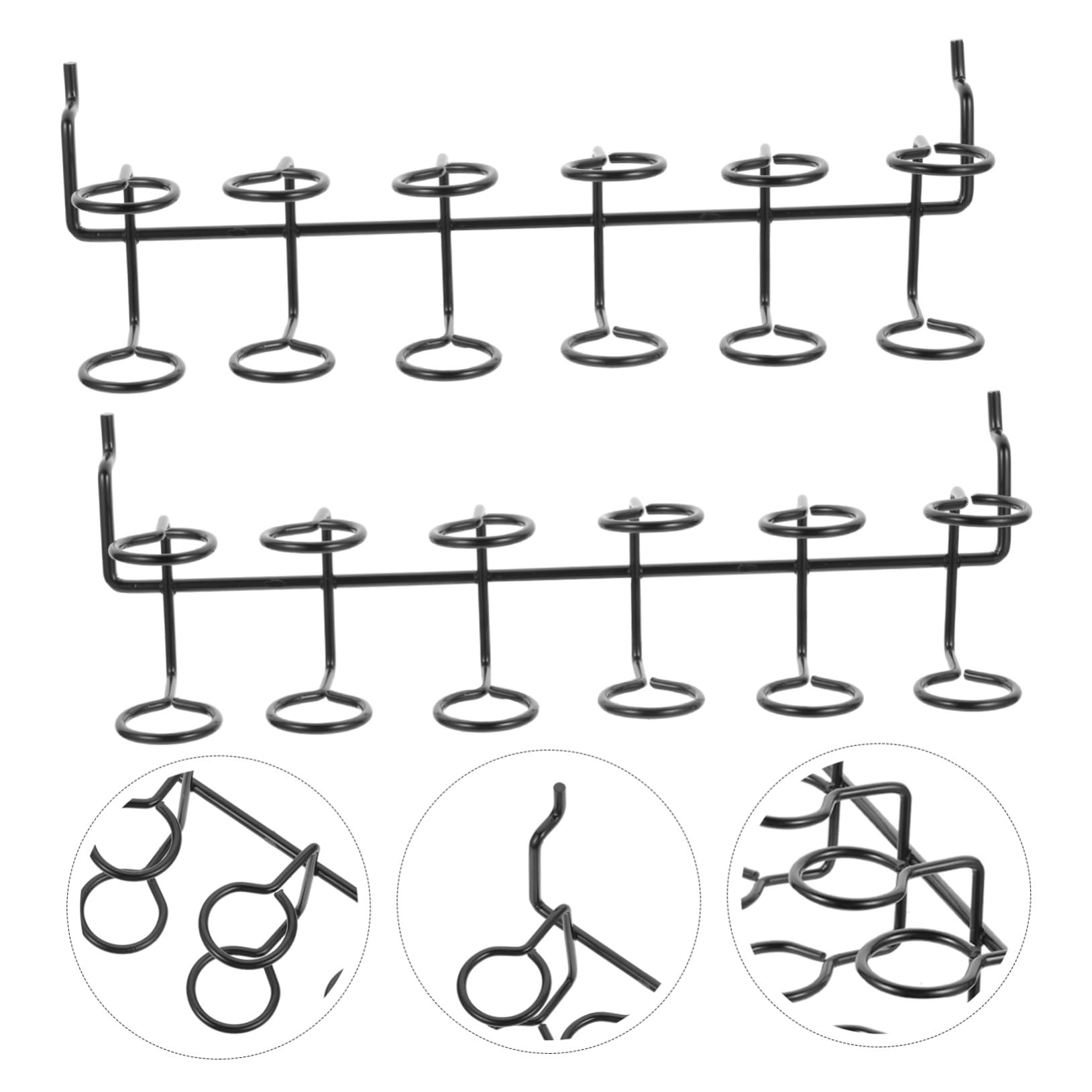 Angoily 6 Schraubendreherhalter für Lochwand Praktischer Pegboard Werkzeughalter mit Multi Ring Design Einfache Montage ohne Nägel für Schraubenzieher Zangen und Werkzeuge im und