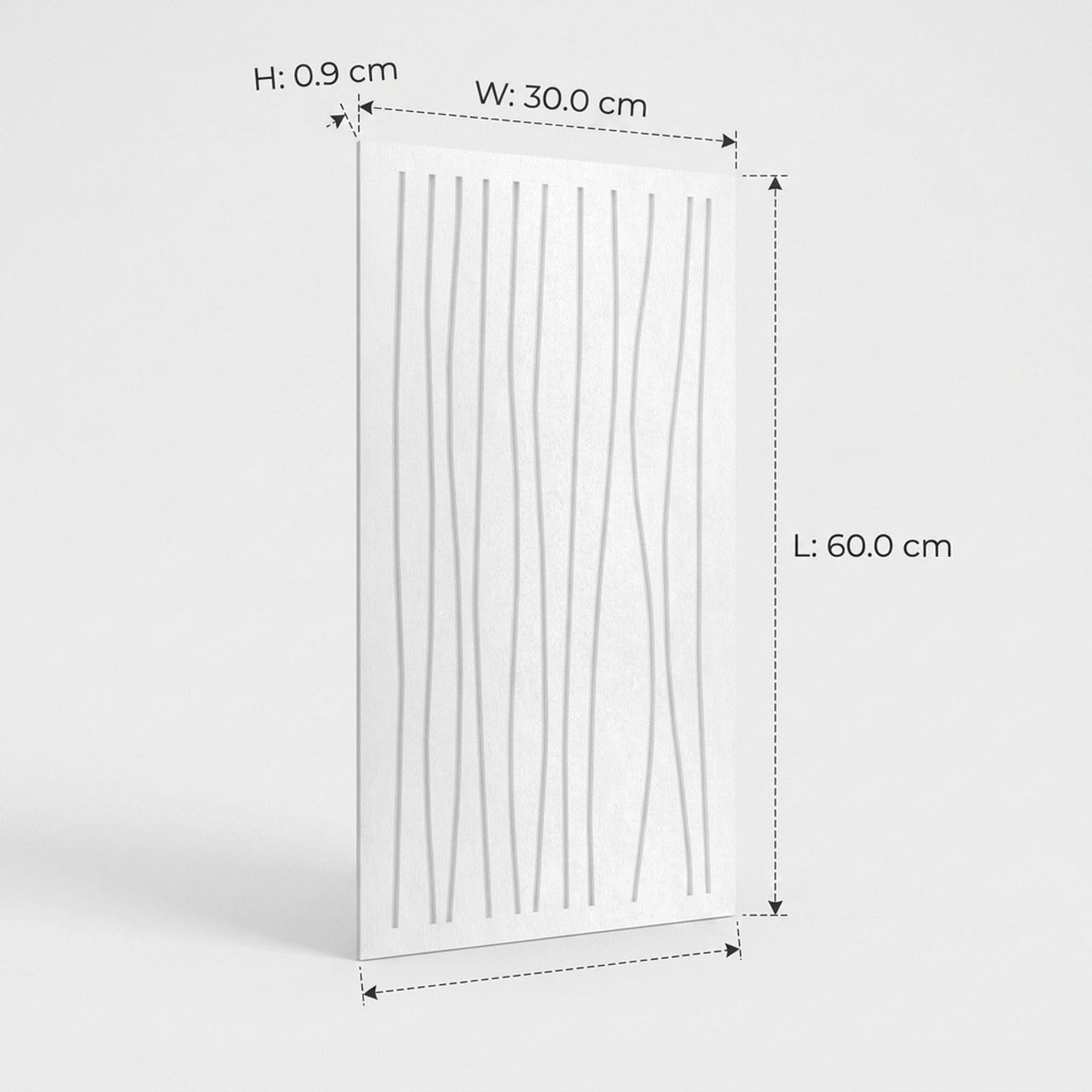 6 Paneles Artísticos Insonorizados para Decoración Moderna, de Fácil Instalación para La Reducción Del Ruido en Oficinas, Blanco