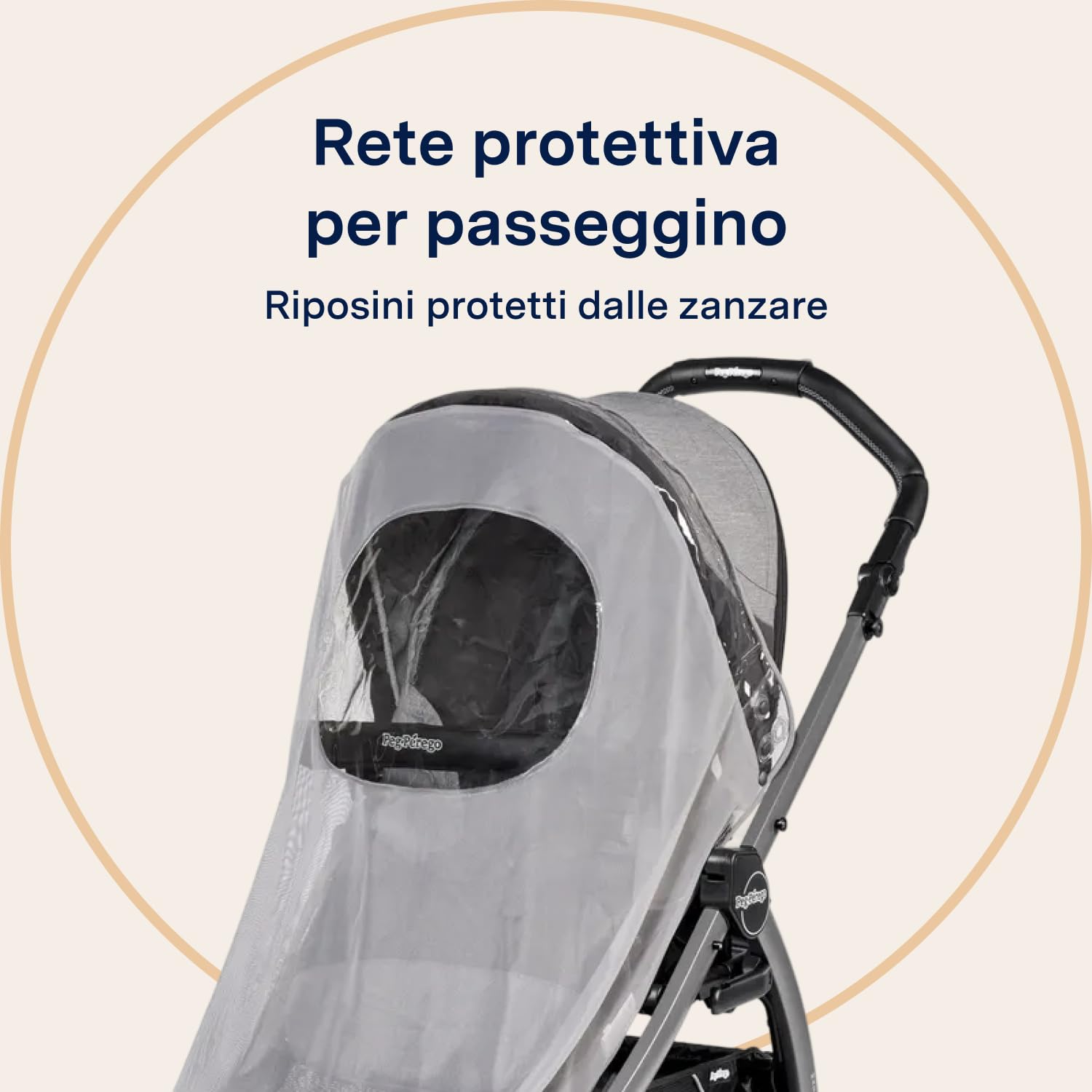 PEG Mosquito Netting Stroller - Zanzariera per Passeggino con Protezione Solare - Compatibile con i Passeggini Peg