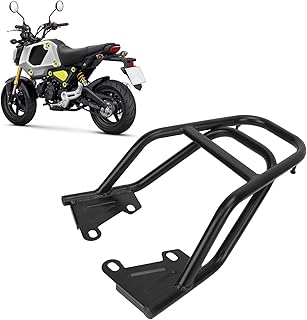 for Grom MSX125 M3 Rear Rack, Black Motorcycle Luggage Rack, Motorcycle Rear Cargo Carrier, Iron Material with Strong Stre...