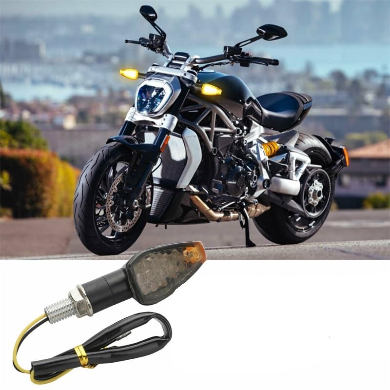 Intermitentes Motocicleta 4 Uds luz LED de intermitente para motocicleta luces indicadoras intermitentes accesorios Color ámbar Universal