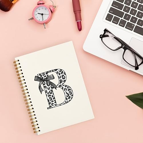 Miniatura 104 de Bnwepo Initial Leopard Letter T Notebook Journal, Preppy Bow Monogrammed Monogram Gifts for Women, Monogram Notebook Journal, Personalized Notebook