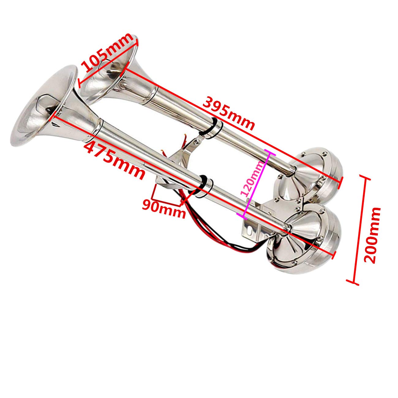 YIYIDA Car horn electric horn 150DB bugle loud speaker ship horn