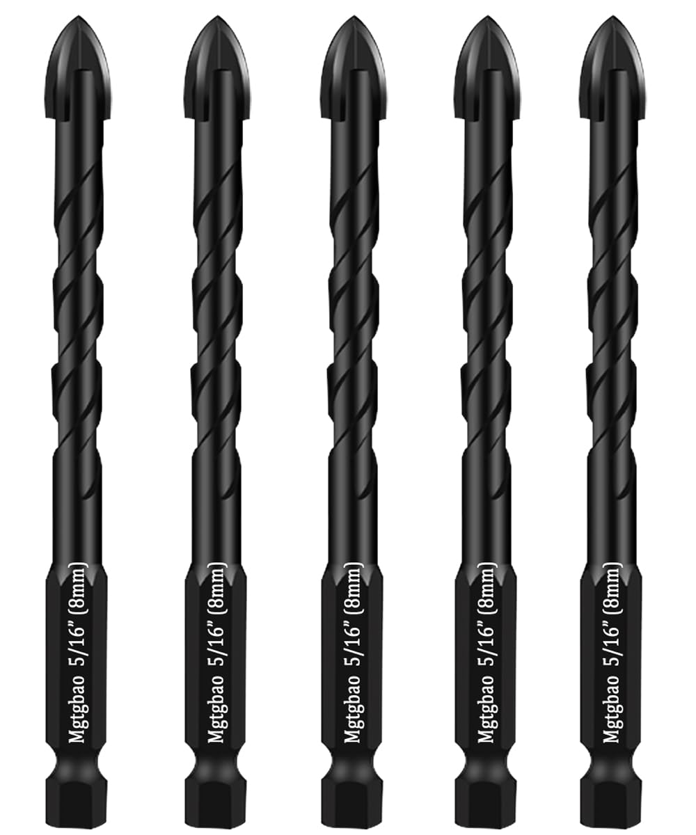 Masonry Drill Bits - 10 Pack for Tile, Brick & More -8