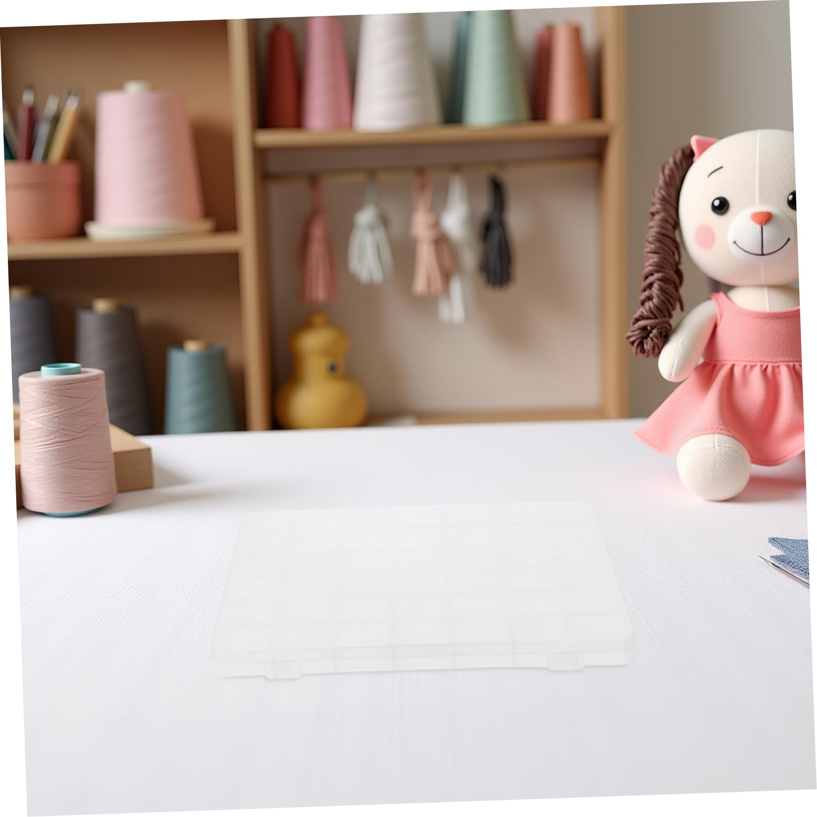 Mipcase 5 Pezzi Perline con Divisori Rimovibili Organizer Trasparente con Scomparti Regolabili per Gioielli Articoli da Cucito e Piccoli Accessori Contenitori in Plastica Chiari per Hobby