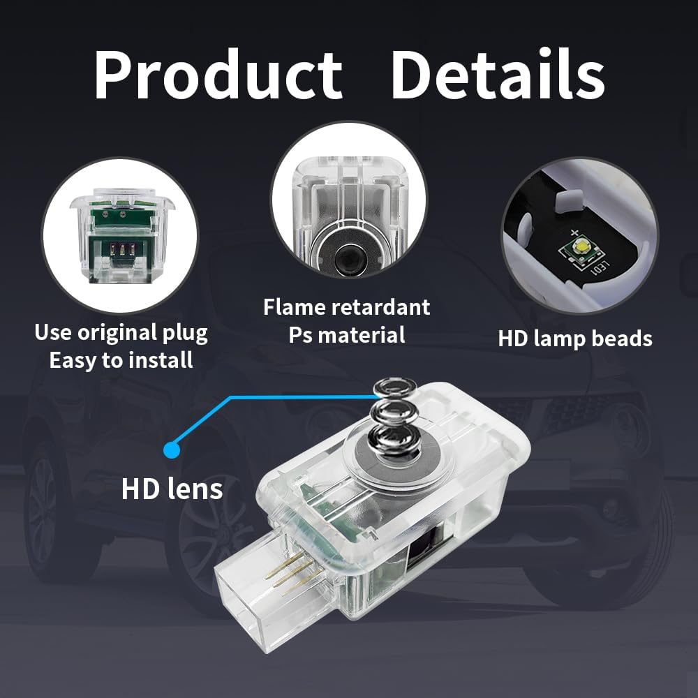 2PCS Led Car Door Lights Projector Logo Compatible for Range Rover L460 2022-Present Fifth Generation Shadow Ghost Light Courtesy Laser Welcome Light (Compatible for Range Rover 2022-present) image 3