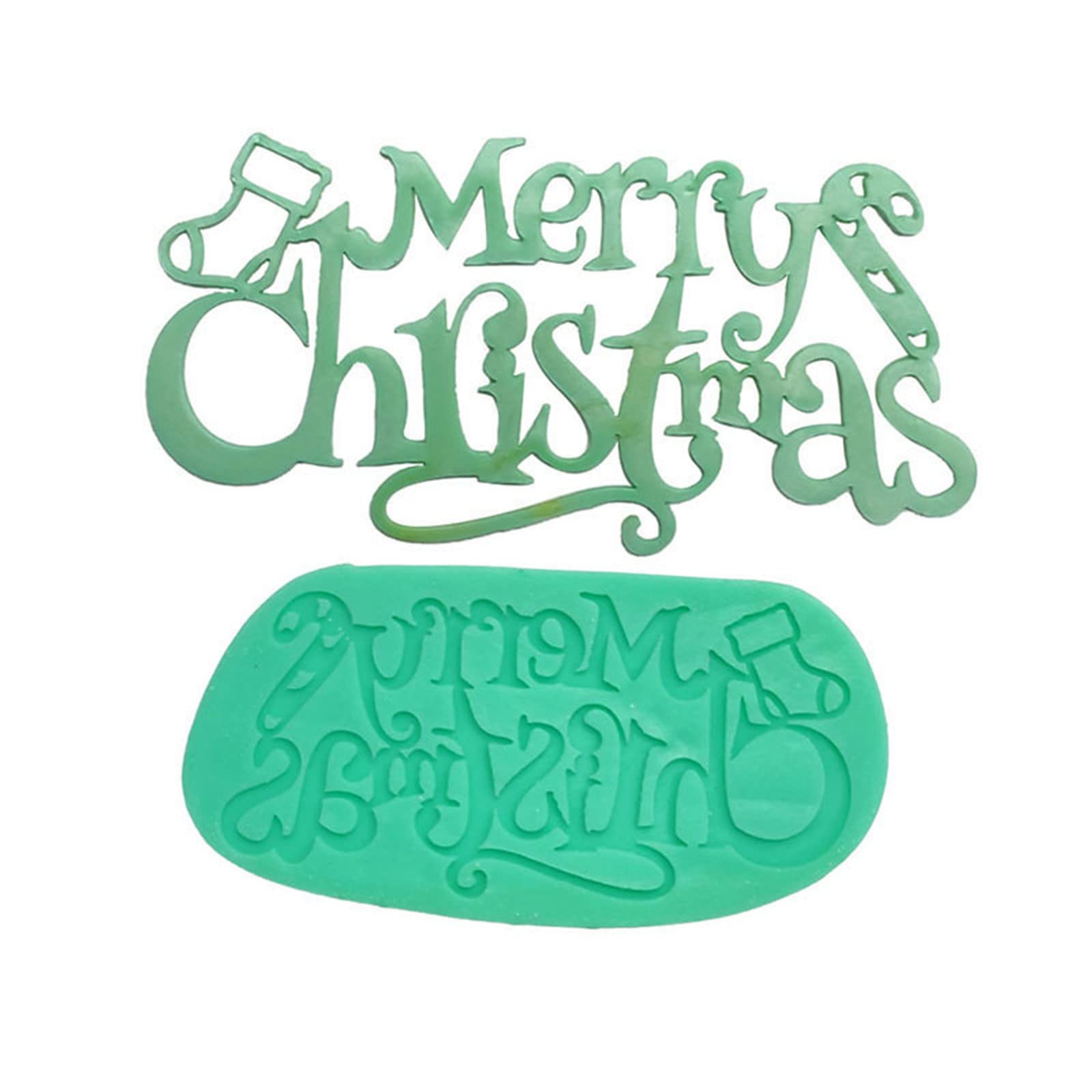 Buxuaaaa Silicone Fondant Mold Chocolate Bakeware Creative Christmas Series Silicone Baking Gadget Cake Baking Accesso Chocolate Molds