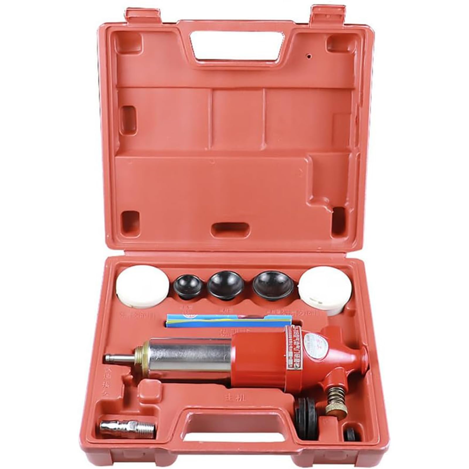 Kit de herramientas de rectificado de asiento de válvula neumática, máquina de reparación de válvula de motor con herramienta de lapeado operada por aire para reparación de culatas automáticas, kit