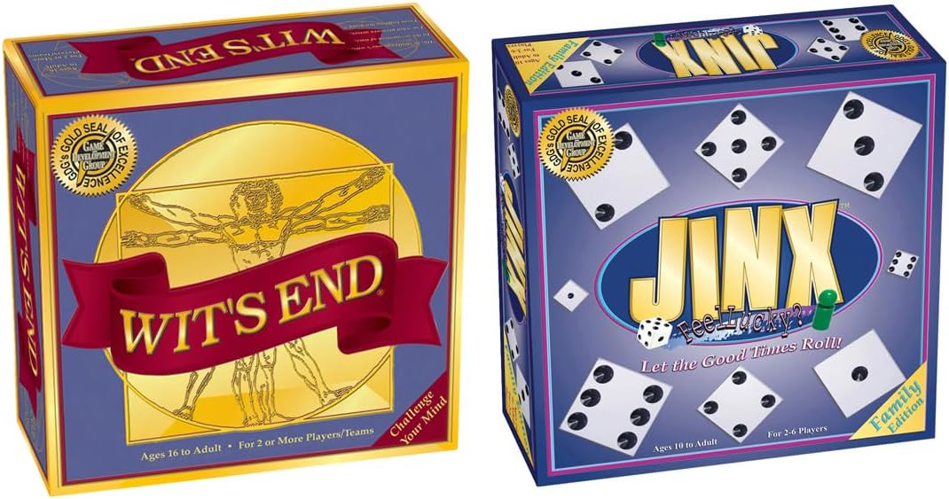 Wit's End + Jinx = Double Play Board Game Bundle for Adults and Family Game Night