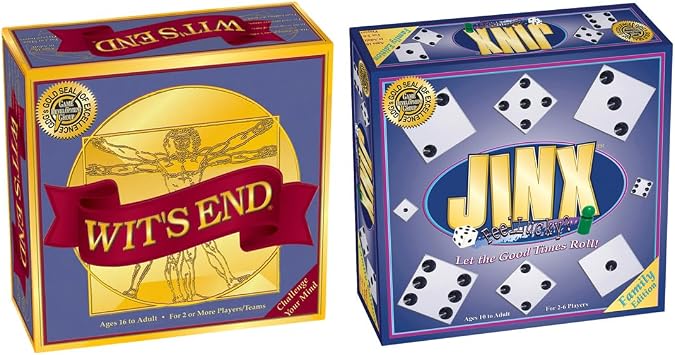 Wits End + Jinx = Double Play Board Game Bundle for Adults and Family Game Night