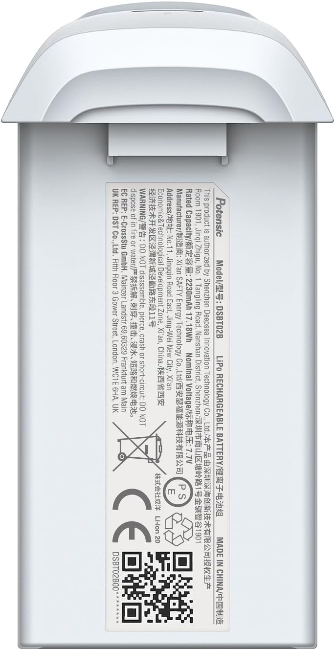 Potensic Original Smart Battery 2230mAh Pack of 1 for Atom 3 Axis Gimbal Drone, Only for Atom Series