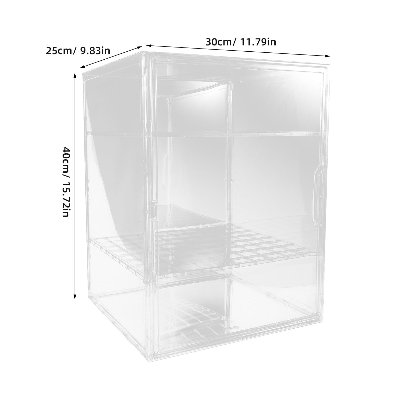 Vitrina de Panadería Pequeña Ajustable de 3 Niveles de Acrílico