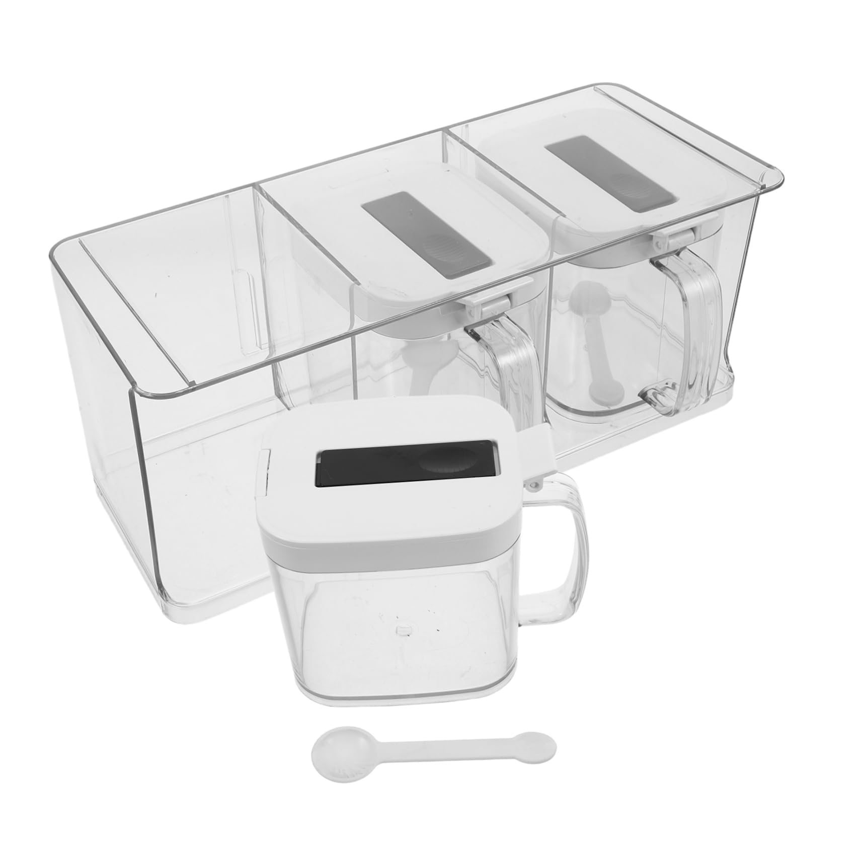 Caja de condimentos PRETYZOOM de acrílico transparente para pared