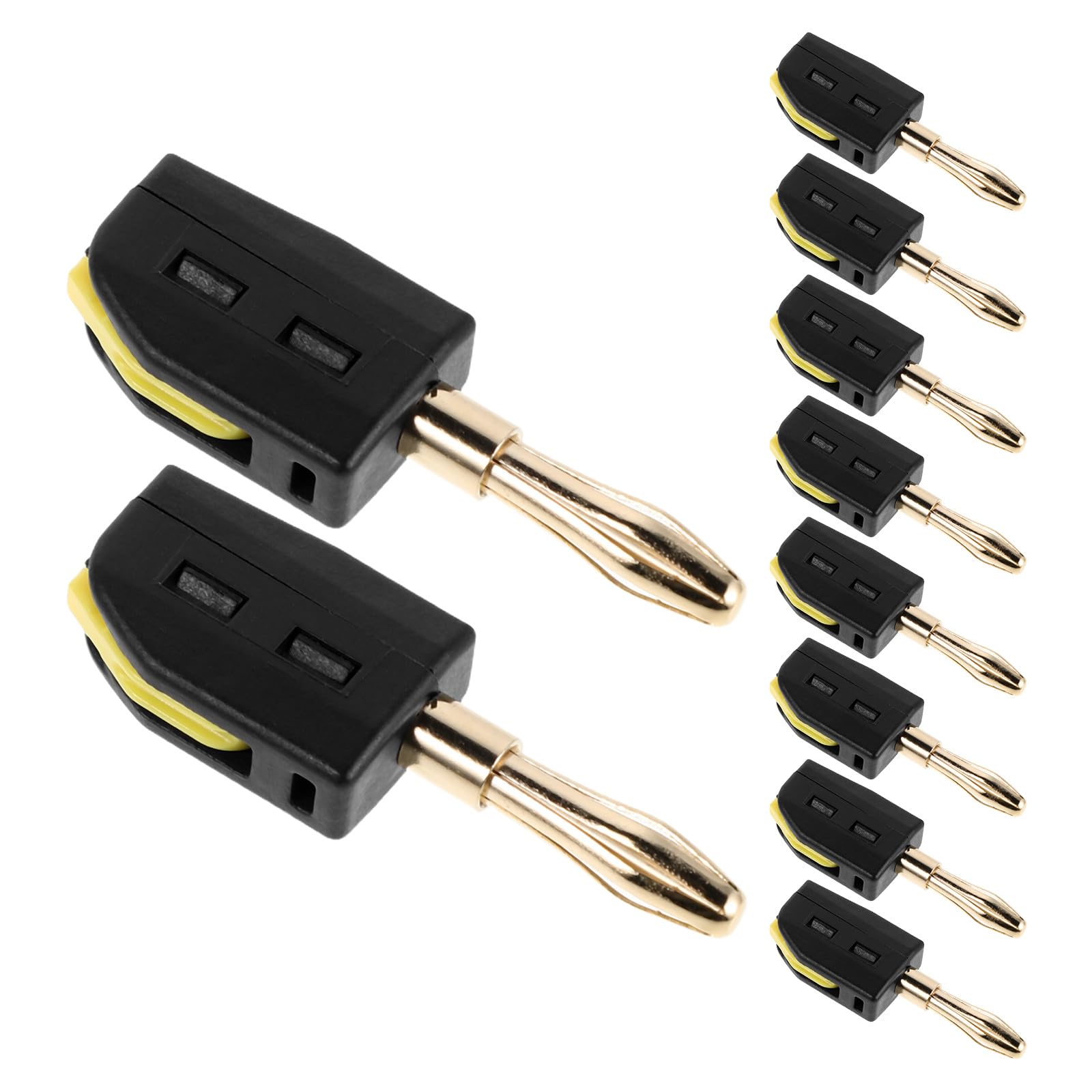 Conectores banana de 4 mm sin soldadura con resorte para cable de altavoz 7