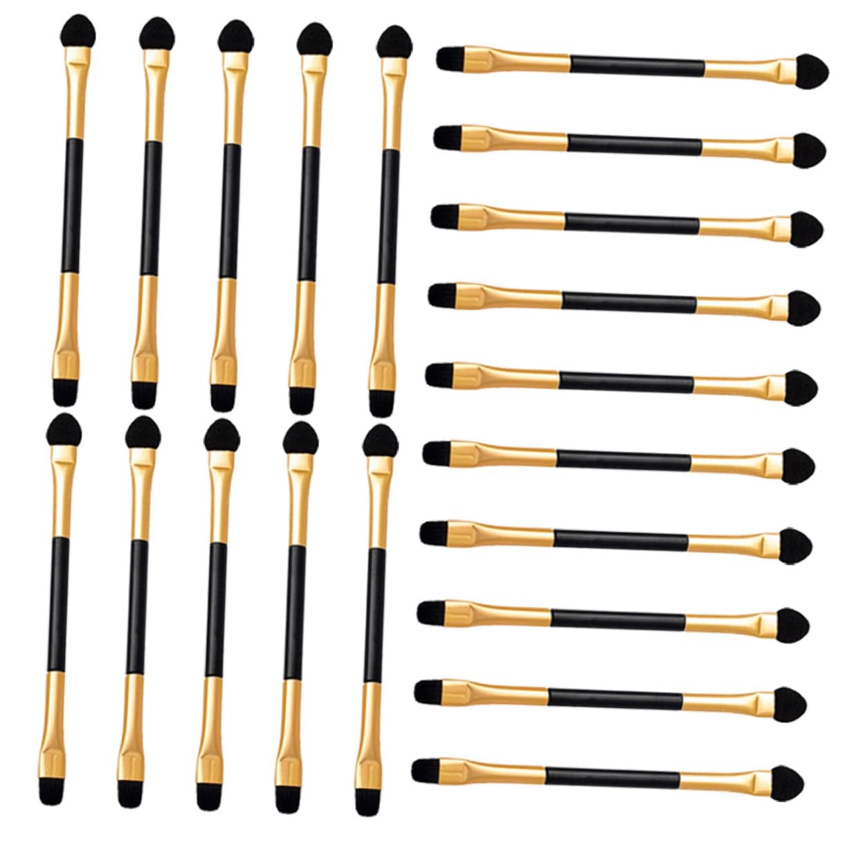 VILLCASE 20pcs Dual-end Eyeshadow Makeup Brushes for Women Soft Synthetic Bristles Eye Shadow Brush for Blending Shading Smudging and Precise Eye Makeup Application Tools