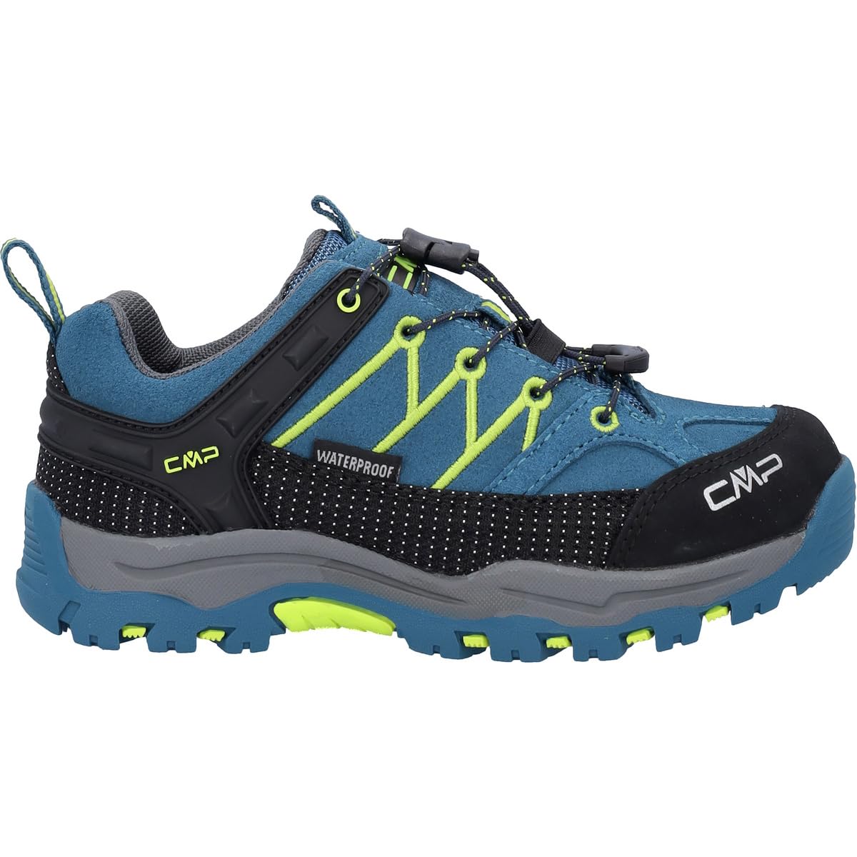 CMP Kids Rigel Low Trekking Shoes WP, Deep Lake-Acid, 10 UK