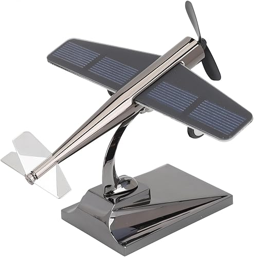Avión solar, avión alimentado por energía solar para automóvil, mesa, oficina, aleación de energía solar, rotación, adornos de avión para automóvil,
