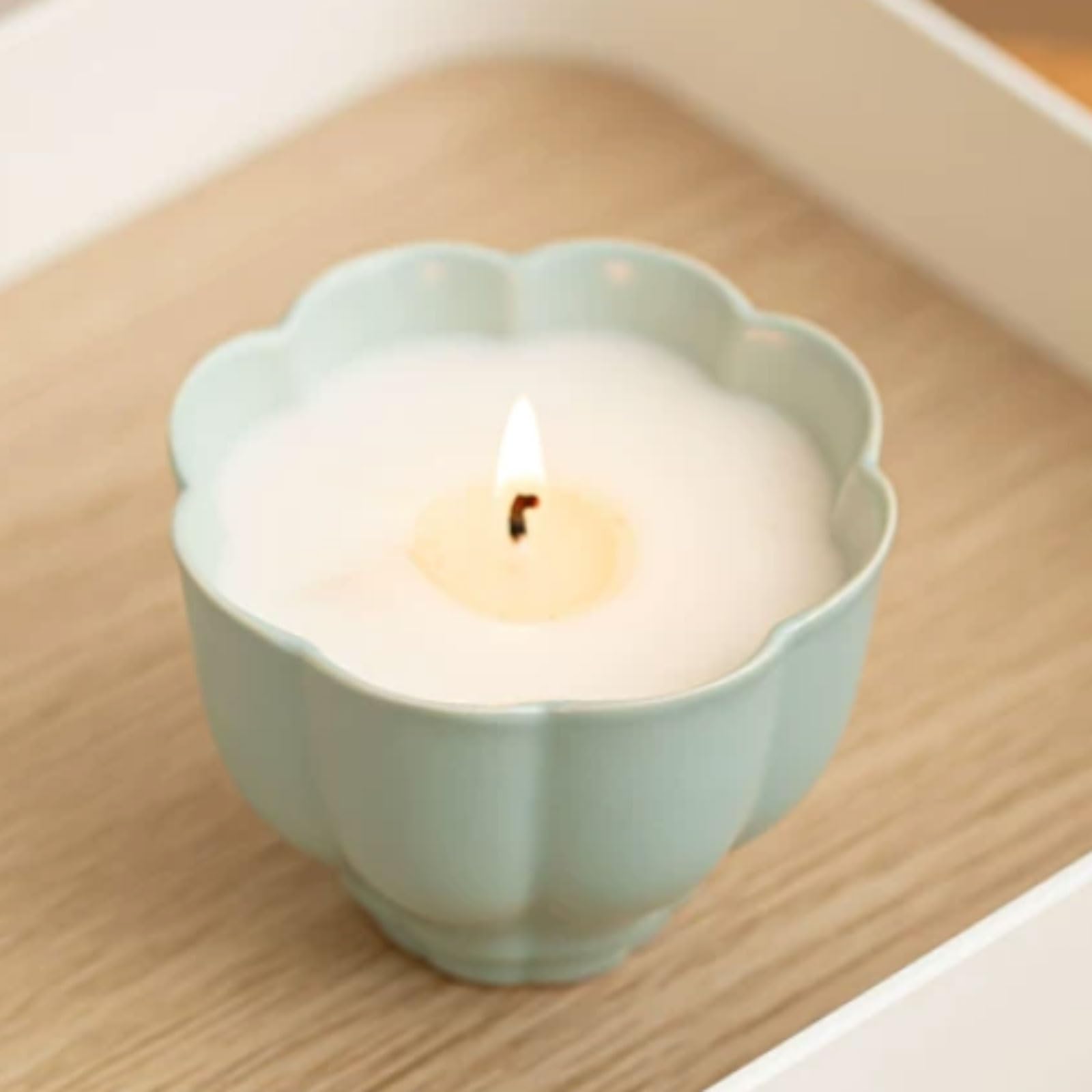 Exquisito Velas de vidrio hechas con cera de soja y aceites esenciales, velas perfumadas reutilizables, velas en tarro modernas for aliviar el estrés meloso(Eucalyptus Mint)