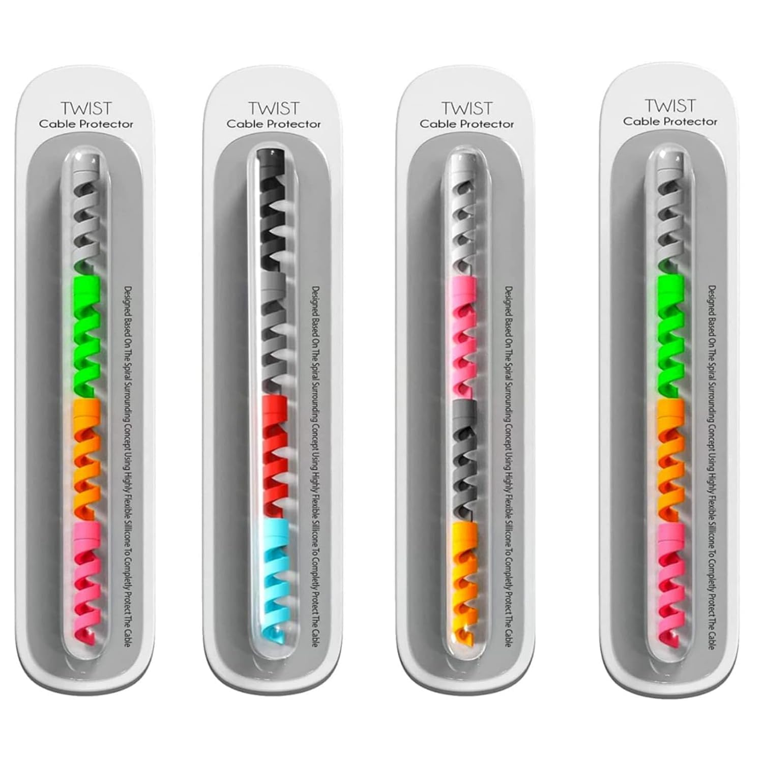 Spiral Cable Protector for Xiaomi Redmi 4 Prime USB Saver Charging Cord Protective Wire Protector Lightweight Durable Flexible Wire Winder Universal Cable Cover (16 Pieces, SE.U2)-image-19