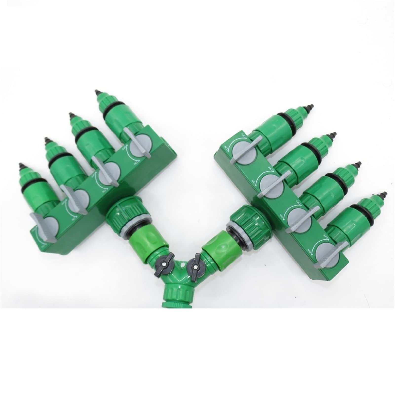 System nawadniania zraszaczy ogrodowych 1 ZESTAW Złącza do nawadniania ogrodu Podlewanie typu Y Odcięcie do 8 gniazdek odgałęzienia Adaptery z zaworem Garden Connector (Color : 8/11MM)