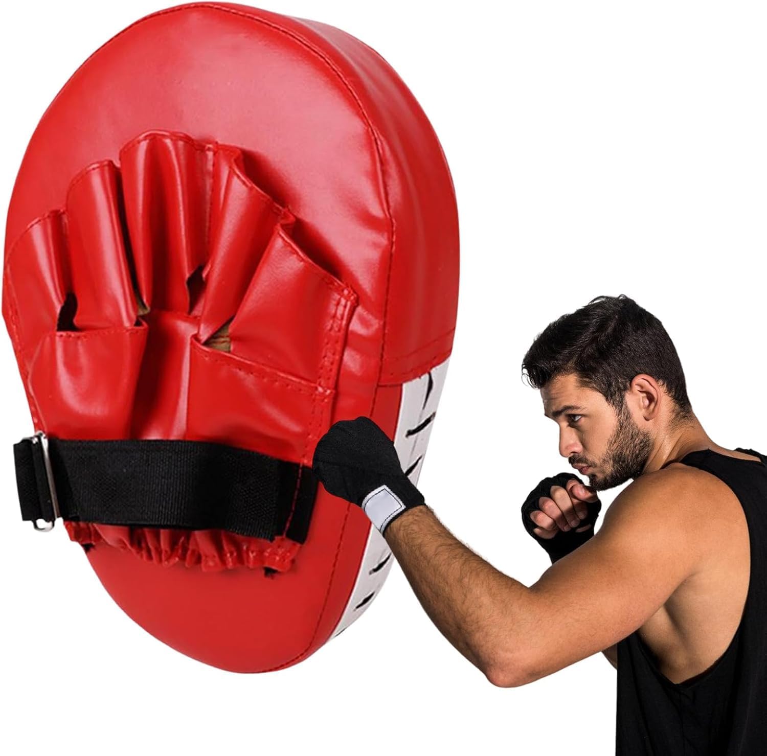 Nema Boxing Hand Kick Pad Target Boxing Pads Curved Mitts Thick Adjustable for Kickboxing, Karate, Muay Thai Kick, Sparring, Dojo, Martial Arts Mitts 2