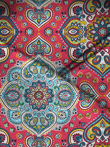 Image of BLACKSMITH Paisley and Floral Printed Italian Pocket Square for Men and Boys, for traditional Indian Wear like Bandhgala and Modi Jacket