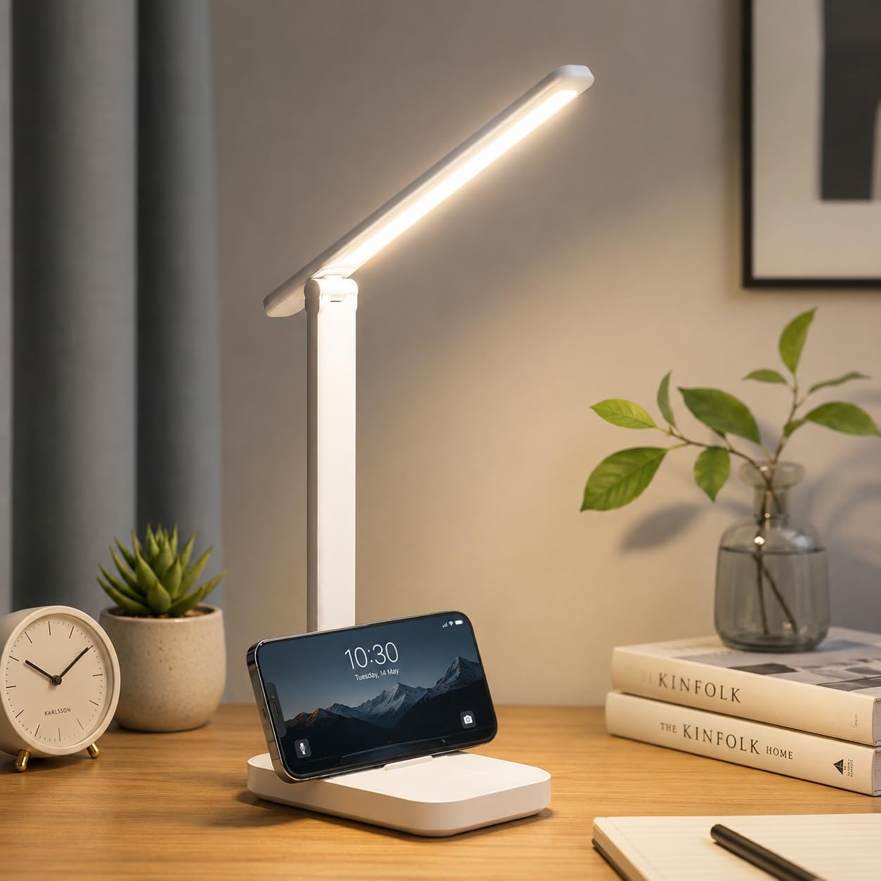 FLYNGO LED Study Table Desk Lamp with Phone Holder - Image 1