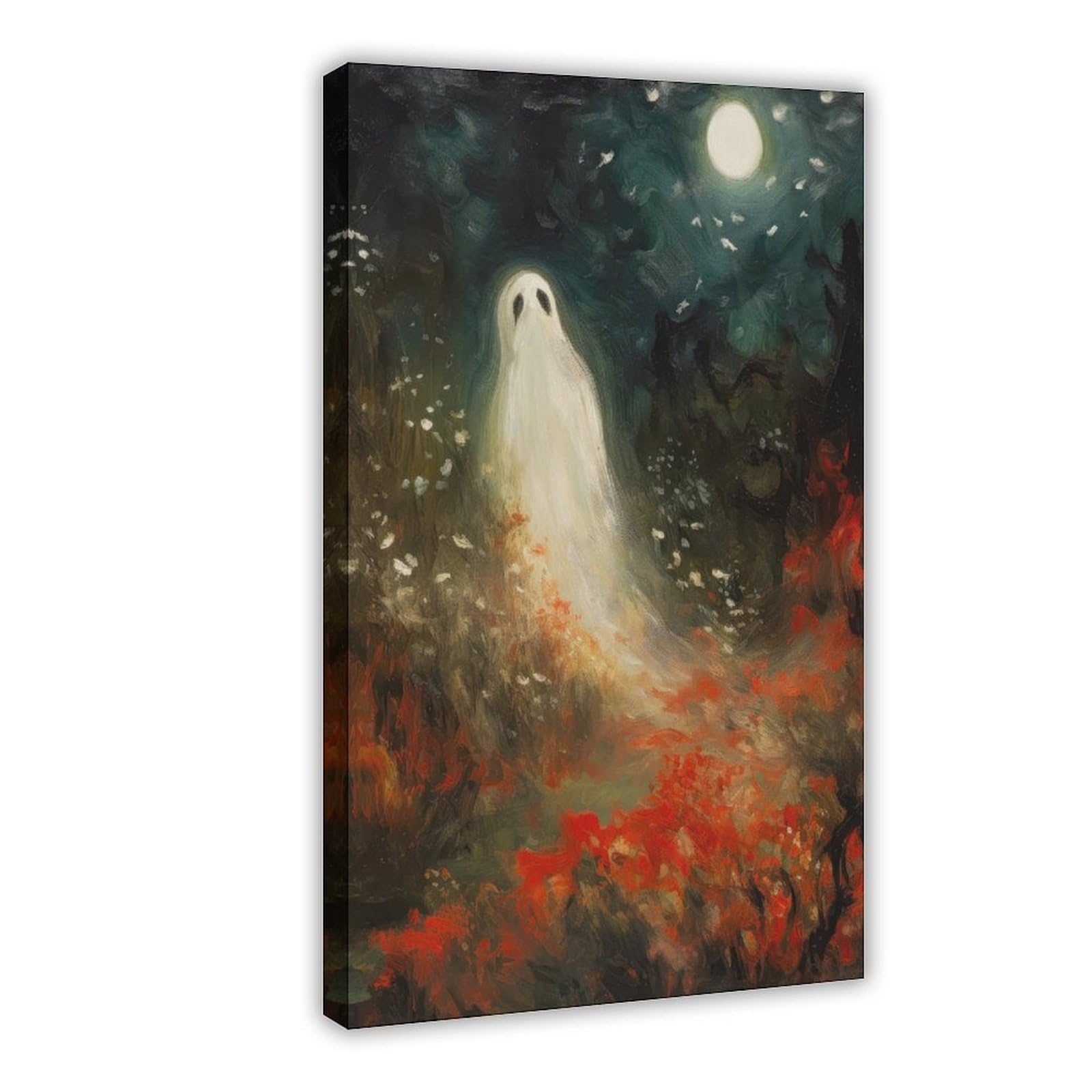 Bareronor Red Ghost Poster Canvas Poster Bedroom Decor Landscape Office Room Decor Gift 16" L X 24" W