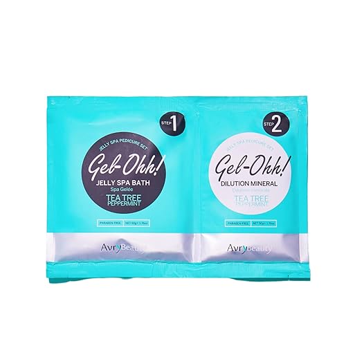 Miniatura 3 de Gel-Ohh Jelly Spa Bath - Paquete de 3 unidades, árbol de té, árbol de té y menta perfumada, vitamina C, pedicura de gelatina, servicios de salón,