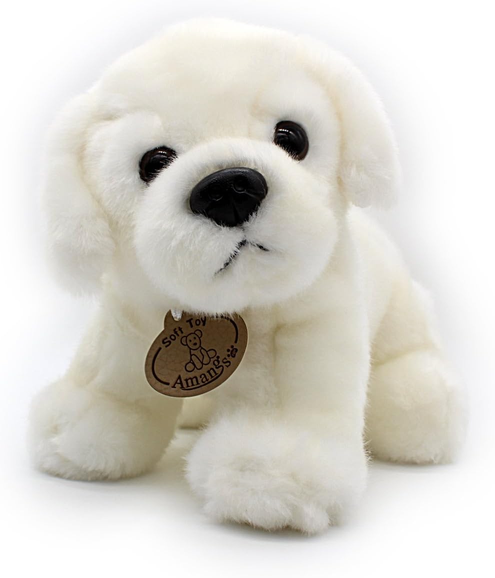 white dog plush