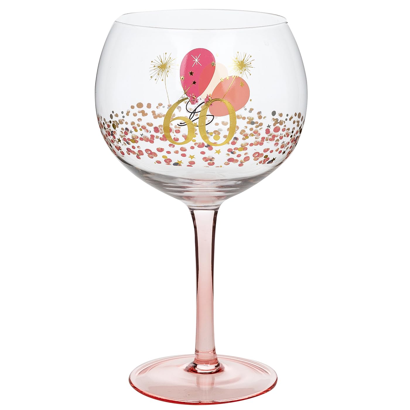 Shudehill Giftware Rush Blossom Special Birthday Gin Glass (60th)