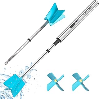 Lightweight Resin Mixer Handheld Battery Electric Epoxy Mixer, Saving Your Wrist,Resin Stirrer Powerful Mixing for Resin,Silicone Resin Molds,Paint,DIY Crafts (Included 4 pcs Paddles)
