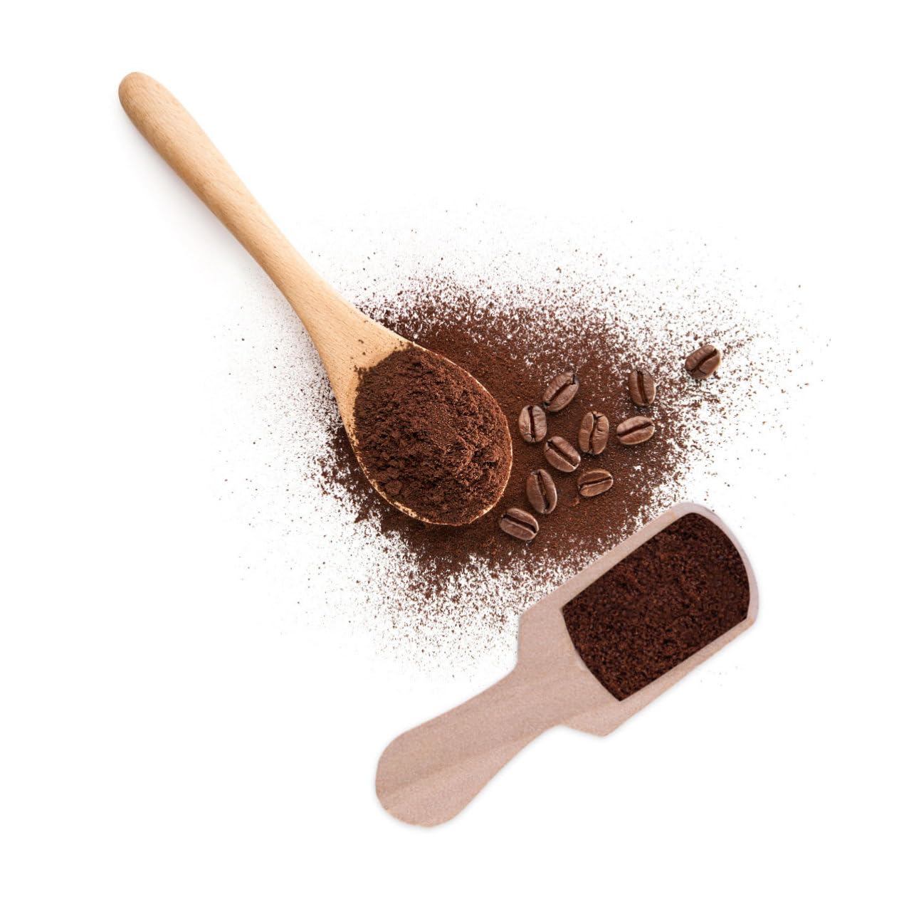 FELTECHELECTR 8 pcs Wooden Scoop Flat Handle Small Salt Shovels for Tea and Spices Alternative for Home and Restaurant Use