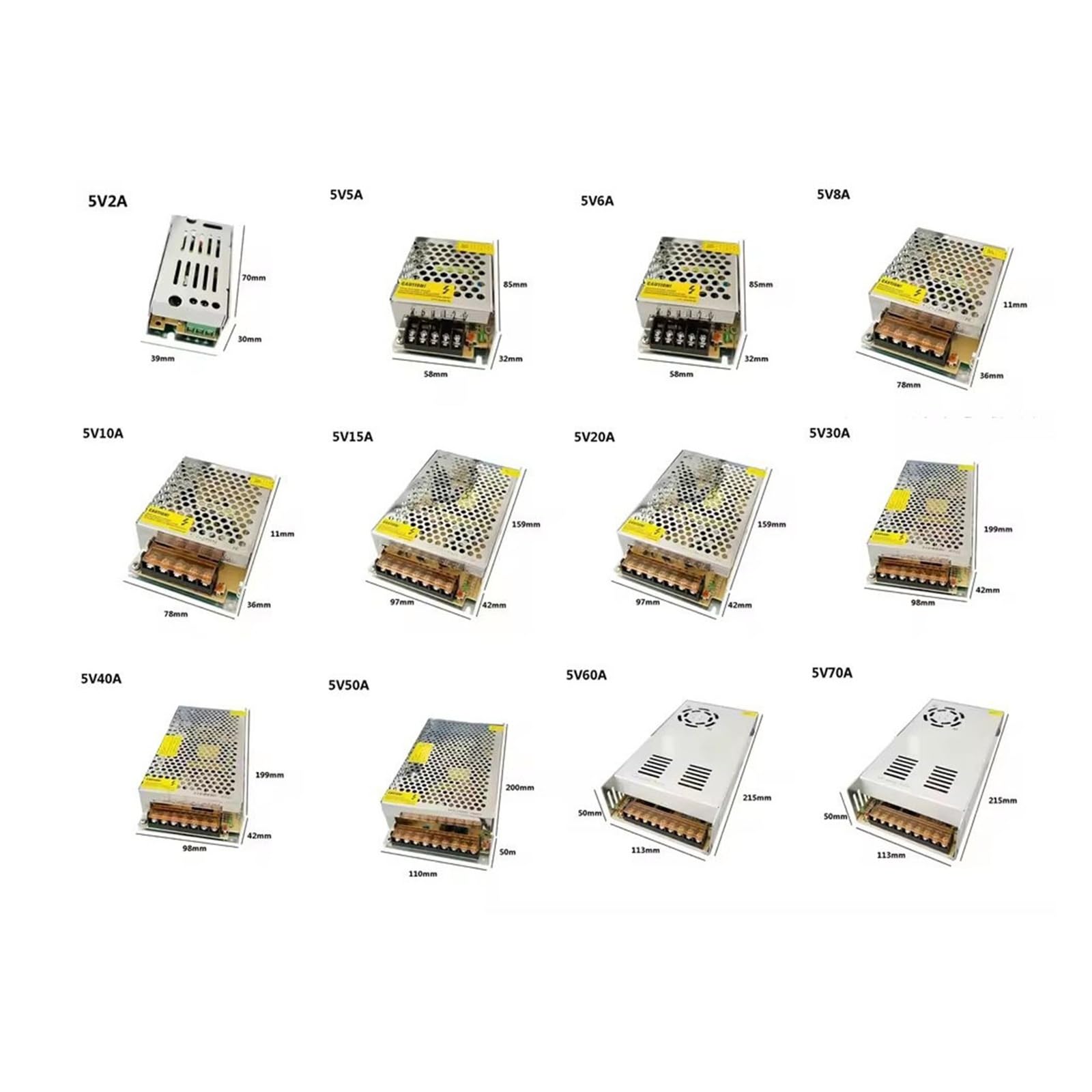 Zasilacz sieciowy LED SMPS AC 110V 220V na DC 5 V 12 V 24 V 36 V 48 V 1 A 2 A 3 A 5 A 10 A 20 A 30 A 40 A 50 A 60 A Zasilacz sieciowy (220 V, 2_50A)