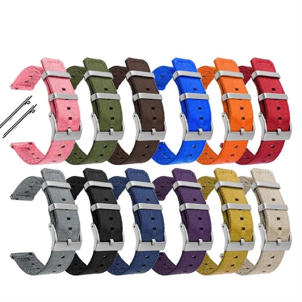 Cinturini regolabili in nylon elastico intrecciato 20mm 22mm 24mm cinturino a sgancio rapido fibbia in acciaio inossidabile uomo donna braccialetto di ricambio cinturino da polso in nylon intrecciato