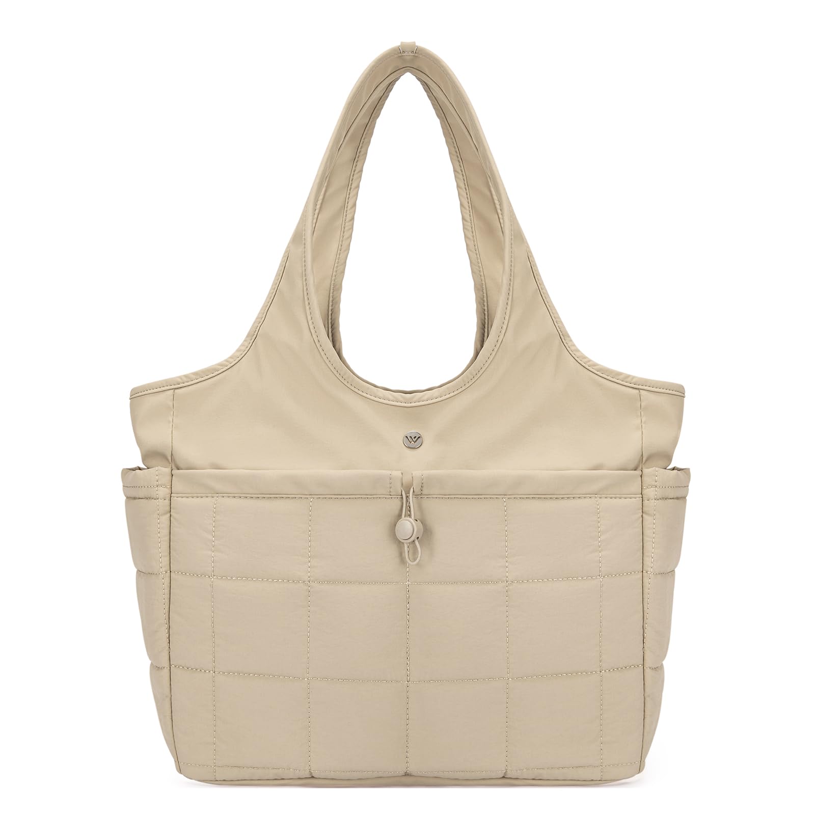 WESTBRONCO Bolsa de mano acolchada para mujer, bolsa de hombro acolchada y ligera, bolsa de trabajo con compartimento para laptop
