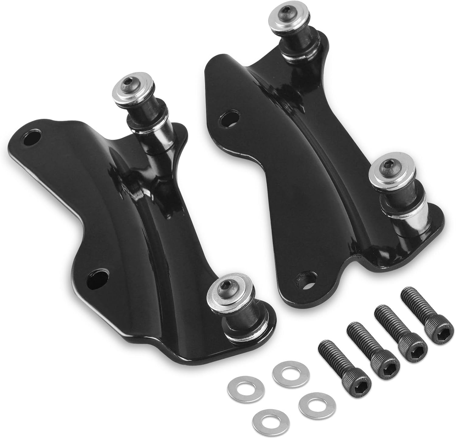 Detachable Passenger Backrest Sissy Bar with 4 Point Docking Hardware Kits Fit for Harley Touring 2014-later (Black)