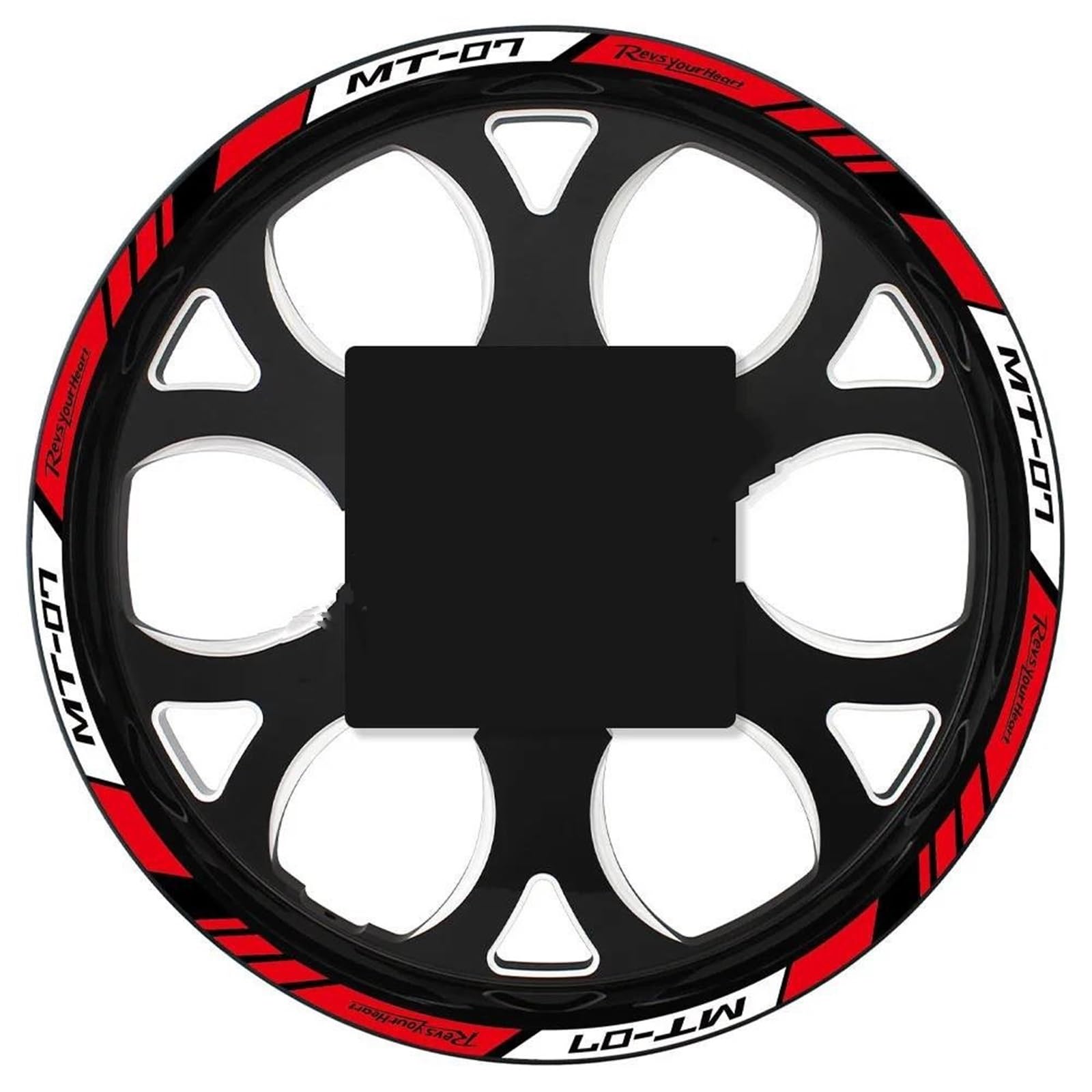 Reflective Motorcycle Wheel Sticker Hub Decals Rim Stripe Tape for Yamaha MT07 MT-07 Mt 07 Motorbike(Color2)